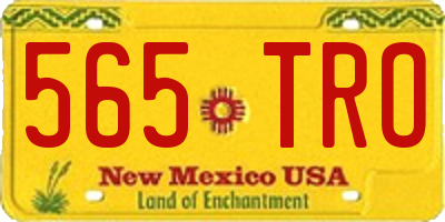 NM license plate 565TRO