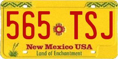 NM license plate 565TSJ
