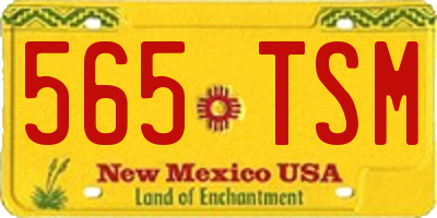 NM license plate 565TSM