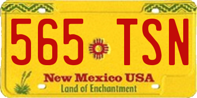 NM license plate 565TSN