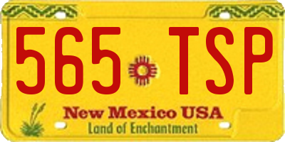 NM license plate 565TSP