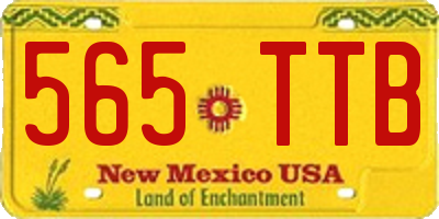 NM license plate 565TTB
