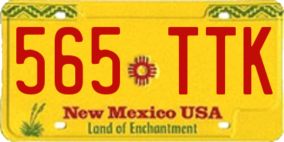 NM license plate 565TTK