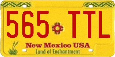 NM license plate 565TTL