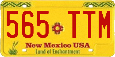 NM license plate 565TTM
