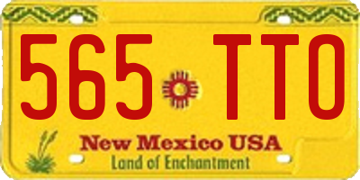 NM license plate 565TTO