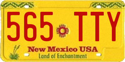 NM license plate 565TTY