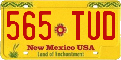 NM license plate 565TUD