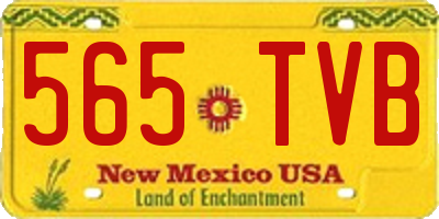 NM license plate 565TVB