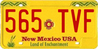 NM license plate 565TVF