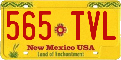 NM license plate 565TVL