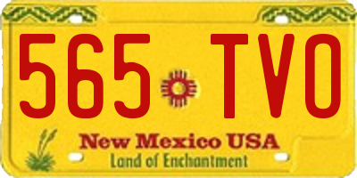 NM license plate 565TVO