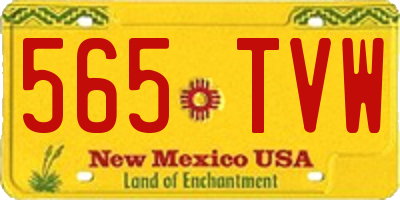 NM license plate 565TVW