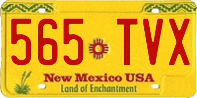 NM license plate 565TVX