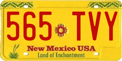 NM license plate 565TVY
