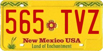 NM license plate 565TVZ