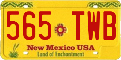 NM license plate 565TWB