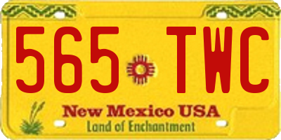 NM license plate 565TWC