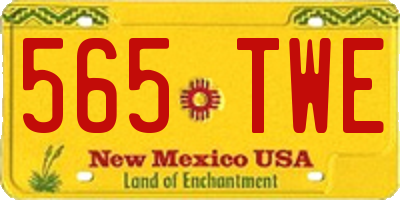 NM license plate 565TWE
