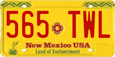 NM license plate 565TWL