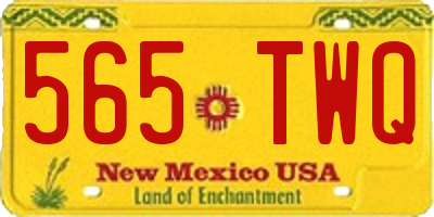 NM license plate 565TWQ