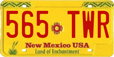 NM license plate 565TWR