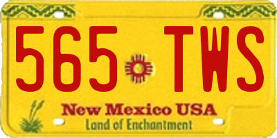 NM license plate 565TWS