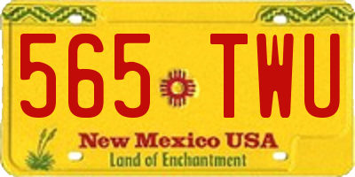 NM license plate 565TWU