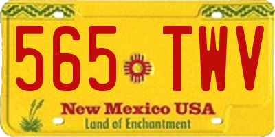 NM license plate 565TWV