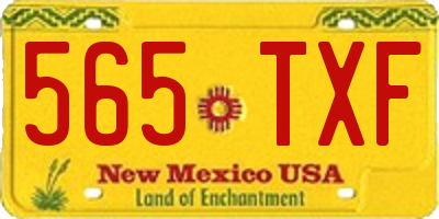 NM license plate 565TXF