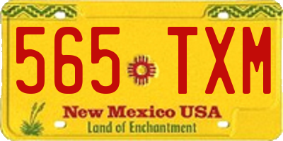 NM license plate 565TXM