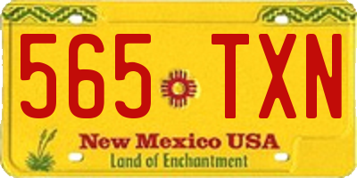 NM license plate 565TXN