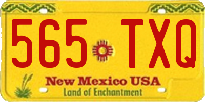 NM license plate 565TXQ