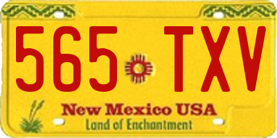 NM license plate 565TXV