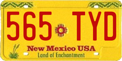 NM license plate 565TYD