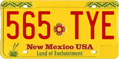 NM license plate 565TYE