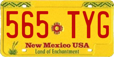 NM license plate 565TYG