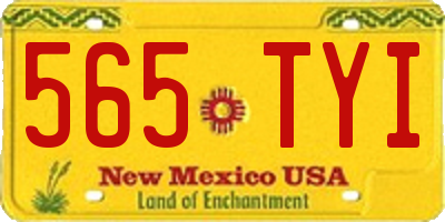 NM license plate 565TYI