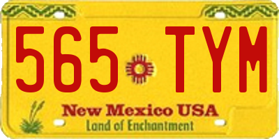 NM license plate 565TYM