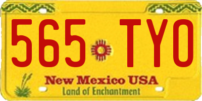NM license plate 565TYO