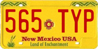 NM license plate 565TYP
