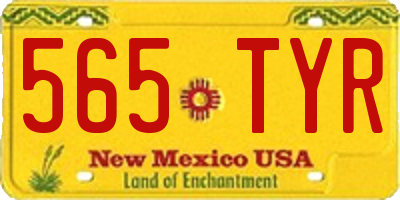 NM license plate 565TYR
