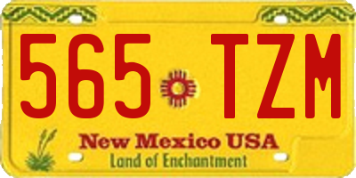 NM license plate 565TZM