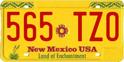 NM license plate 565TZO