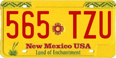 NM license plate 565TZU