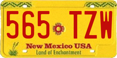 NM license plate 565TZW