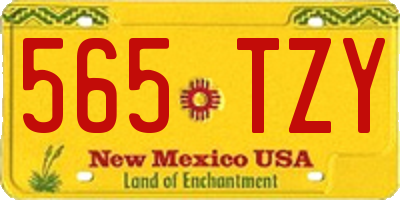 NM license plate 565TZY