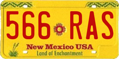 NM license plate 566RAS