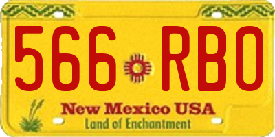 NM license plate 566RBO