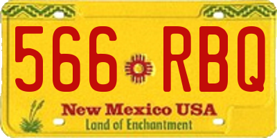 NM license plate 566RBQ